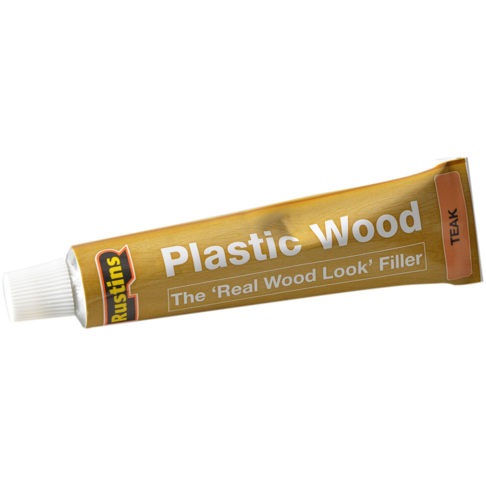 Rustins PWTETU Plastic Wood Tube Teak 125ml