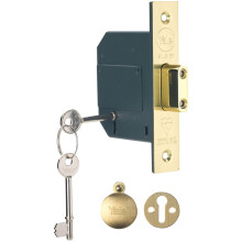 Yale Locks 655620105025 PM562 Hi-Security BS 5 Lever Mortice Deadlock 68mm 2.5in Polish Brass