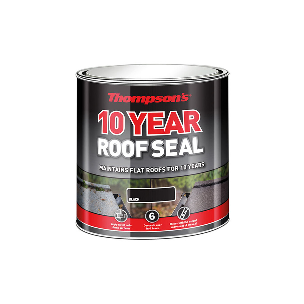 Ronseal 30142 Thompsons High Performance Roof Seal Black 1 Litre