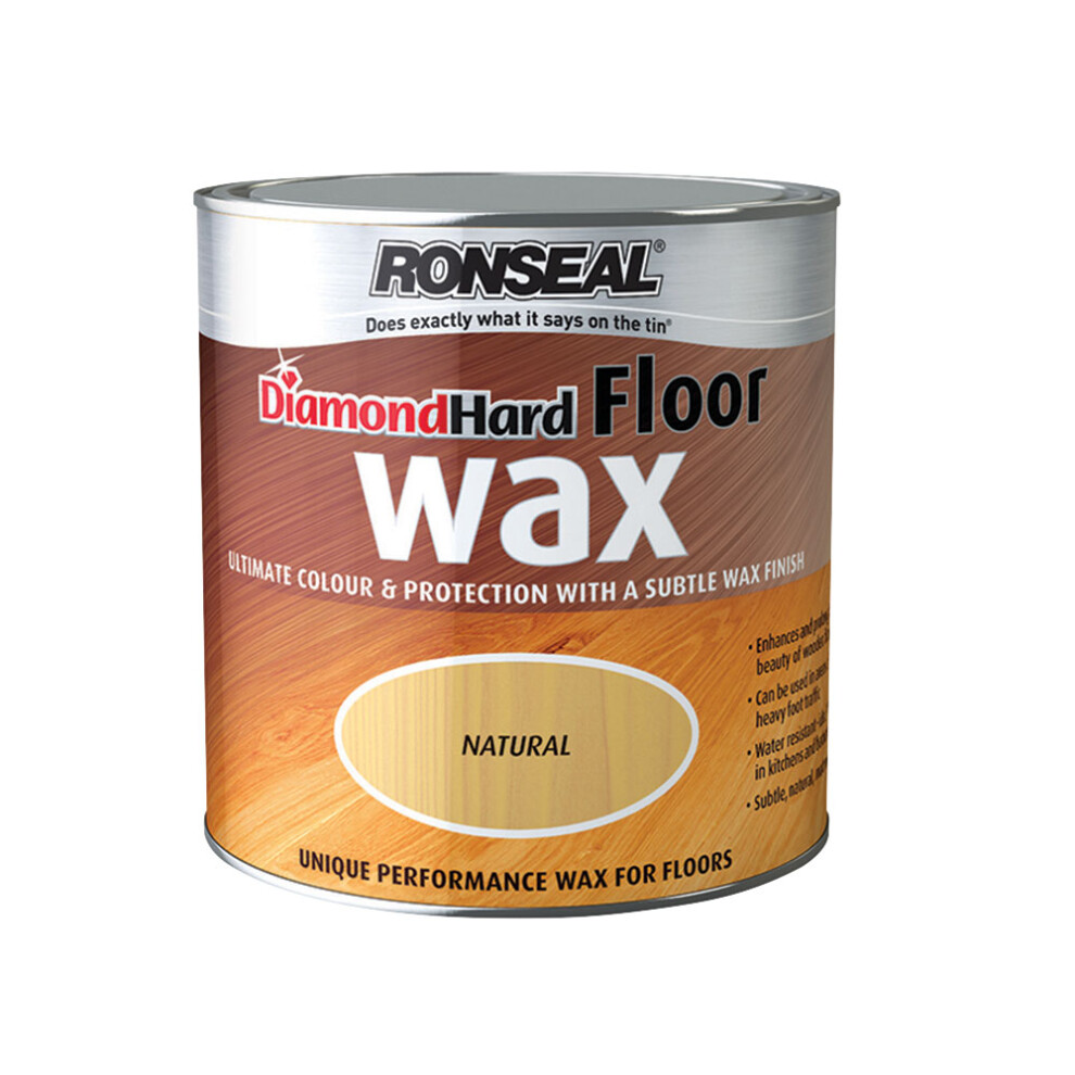 Ronseal 34960 Diamond Hard Floor Wax Natural 2.5 Litre