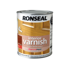 Ronseal RSLINGMO250 250ml Quick Dry Gloss Interior Varnish - Medium Oak