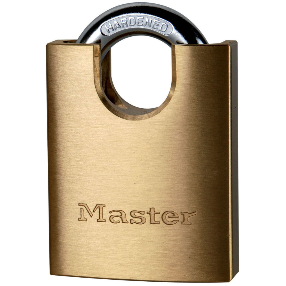 Master Lock 2250 Solid Brass 50mm Padlock 5 Pin Shrouded Shackle