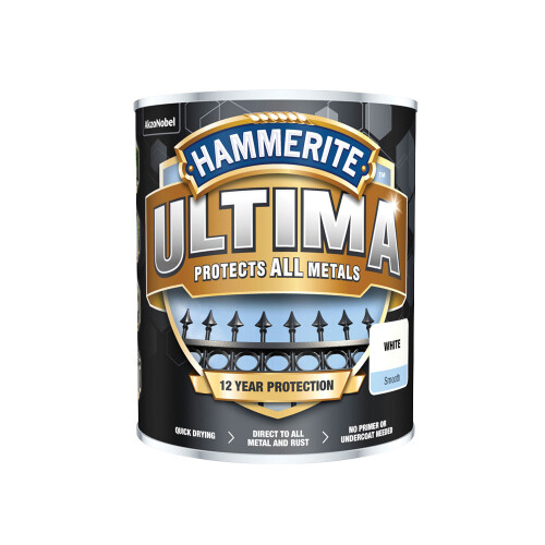 Hammerite Hammerite Ultima Metal Paint Smooth White 750ml