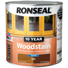 Ronseal 10 Year Woodstain For Windows & Doors, Oak - 2.5L