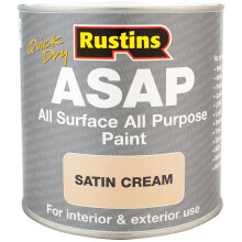 Rustins Quick Dry All Surface All Purpose Paint (ASAP) Cream 500ml