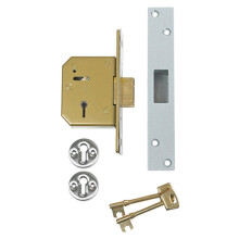 UNION V-3G115-PL-67 C Series 5 Lever Deadlock 67mm 2.5in Satin Brass