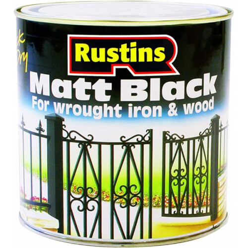Rustins Rustins BLAM250 250ml Paint - Matt Black