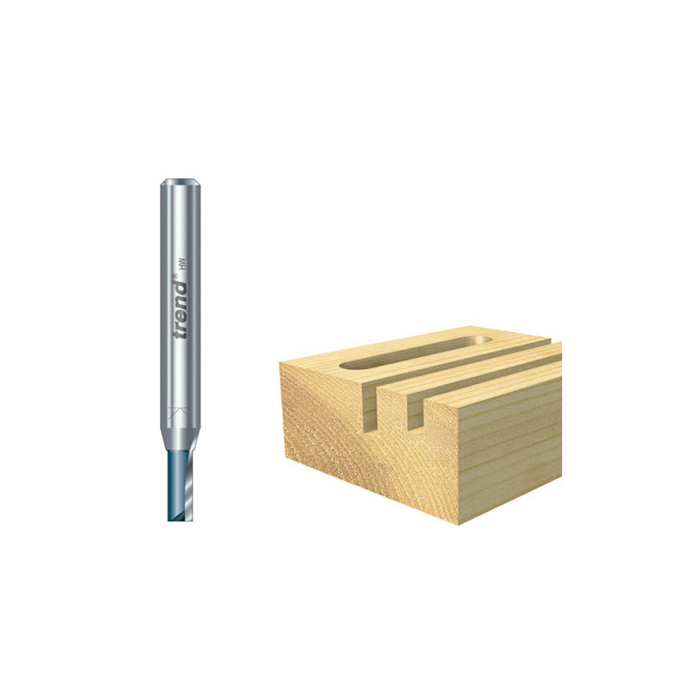 Trend C008x1/4Tc C008 X 1/4 Tct Two Flute Cutter 6.3Mm X 25.4Mm