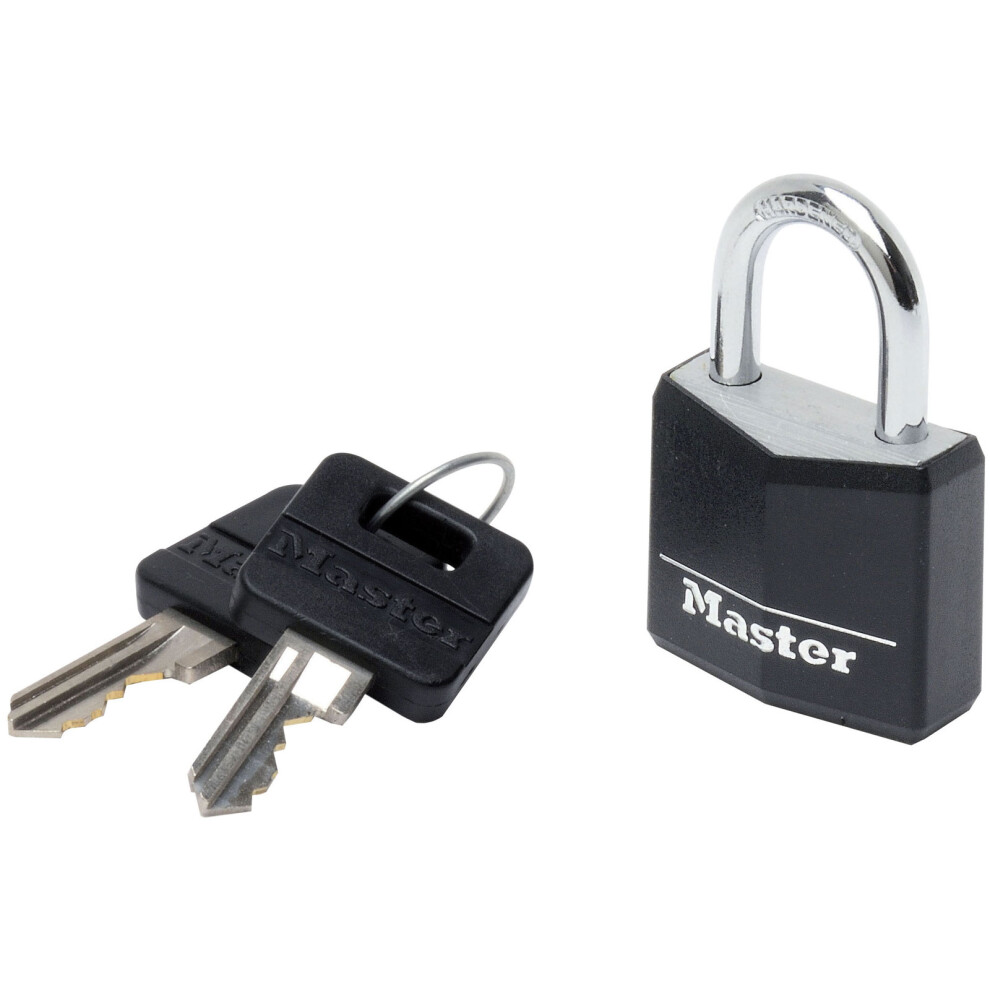 Master Lock 9130BLK Aluminium Black Vinyl Cover 30mm Padlock 4 Pin