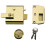 Yale Locks P1 Double Security Nightlatch Brasslux Finish 60 mm Backset Visi Pack 1