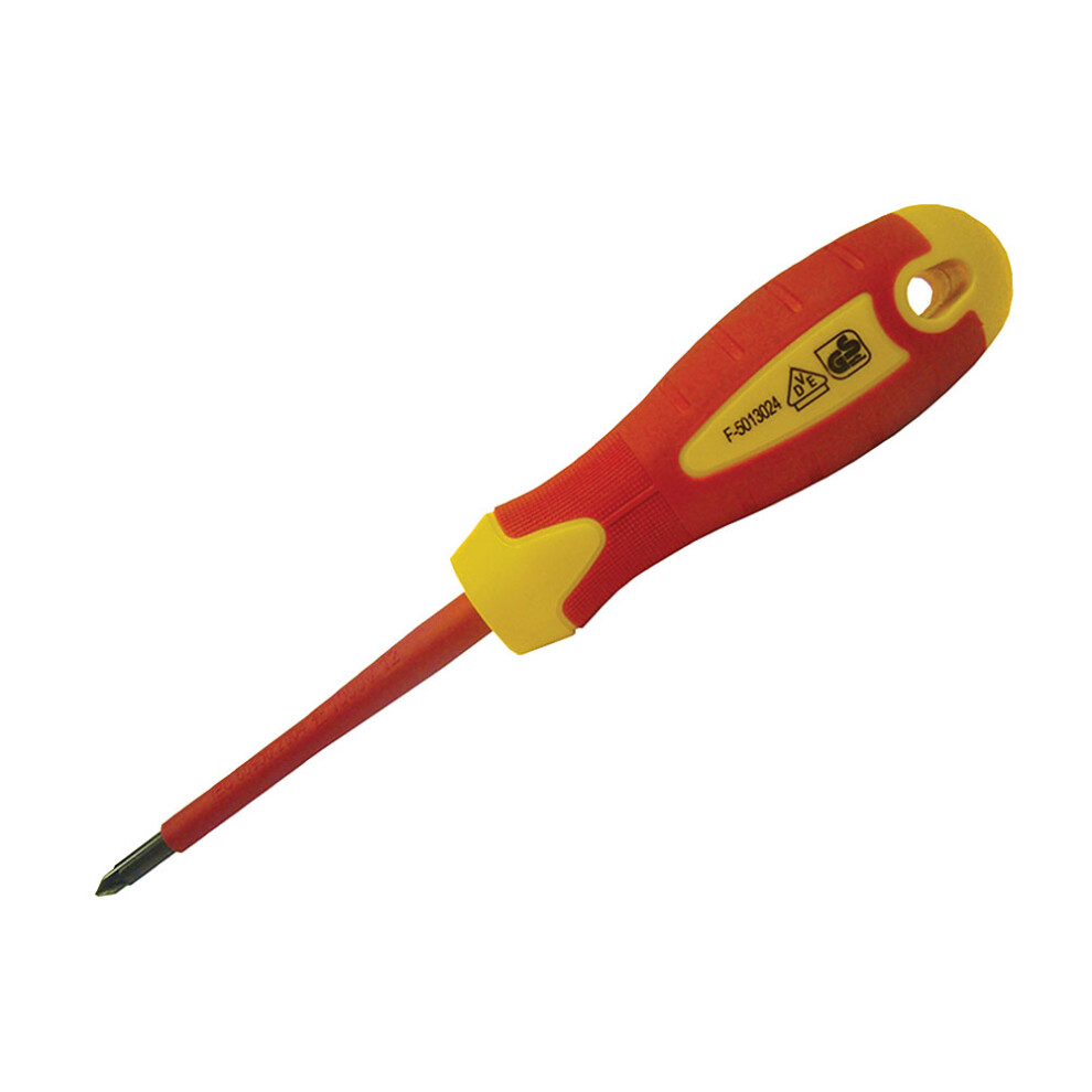 Faithfull Faisdvdeph1 Vde Screwdriver Soft-Grip Phillips Tip Ph1 X 80Mm