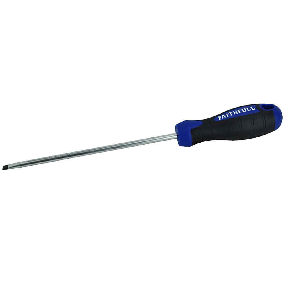Faithfull Faisdp150 Soft-Grip Screwdriver Slotted Parallel Tip 5.5Mm X 150Mm