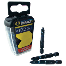 1 Pack - CK Tools T4560 PZ2LD10 Blue Steel Impact Screwdriver Bit 50mm PZ2 Box of 10