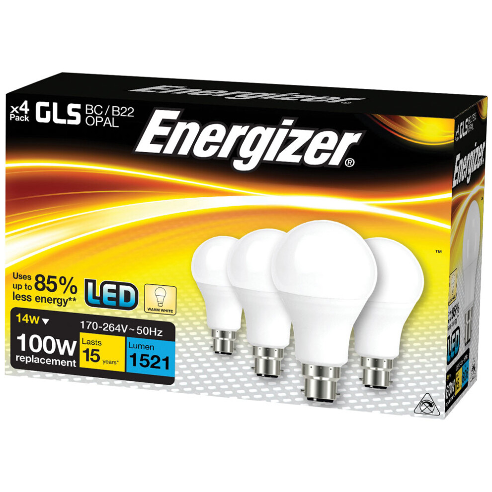 Energizer Eveready Gls Led 1500 Lumen B22 X 4 S14423