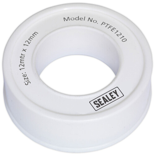 Sealey PTFE Thread Sealing Tape 12mm x 12m Pack of 10