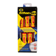 CK T4729 Triton XLS VDE Insulated Screwdriver 5 Piece Set Slotted Pozi