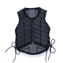 Equestrian Vest EVA Padded Body Protector For Horse Riding Unisex Black Outdoor Waistcoat Size XL