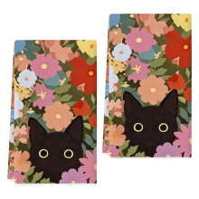 Cats Art High Absorbency Kitchen Cloth Safe For Kids-Pattern 3