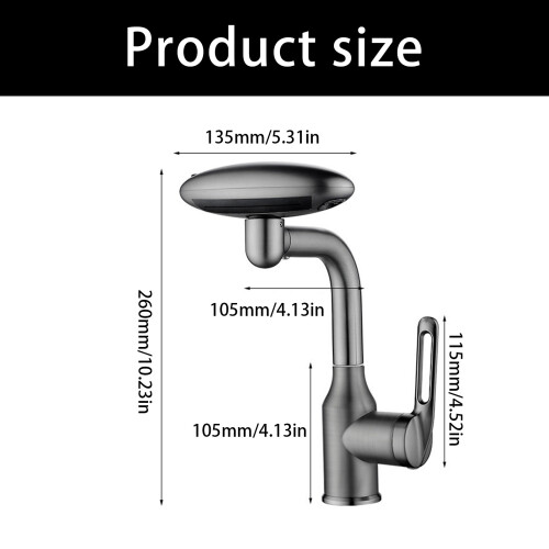 Robinet mécanique Flexible, conception tournante-Argent 1 2