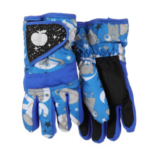 Adjustable Wrist Strap Gloves, Windproof Breathable Snow Gloves for Kids Winter Activities, Touchscreen Cycling Gloves for Boys Girls, L码