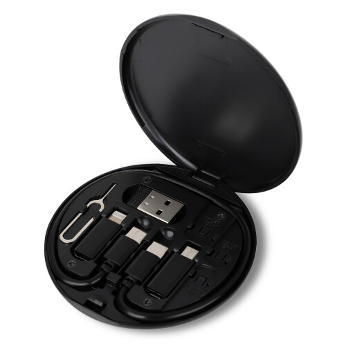 Travel-Sized Storage Case, Portable Data Transfer Kit With Multi-Function USB Adapter For Safe And Efficient On-The-Go Charging, Aluminum Alloy Durabi