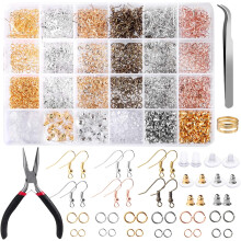 Choix des créatrices de bijoux élégantes, crochets d'oreilles en laiton de qualité supérieure, style spirale et boule, 2500 pièces, or rose,