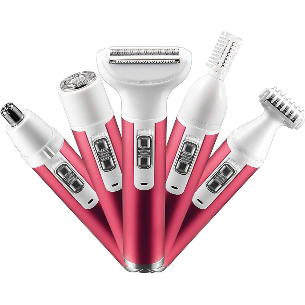 Electric Razor for Women, Facial Hair Removal, Nose Hair Trimmer, Eyebrow Razor, Wet and Dry Use, USB Rechargeable, Sensitive Skin, Portable and