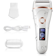 Safe & Painless Shaving: All-In-One Hair Trimmer for Women, Direct Charging & USB Dock with High Speed Stainless Steel Blades for Wet & Dry Use (3