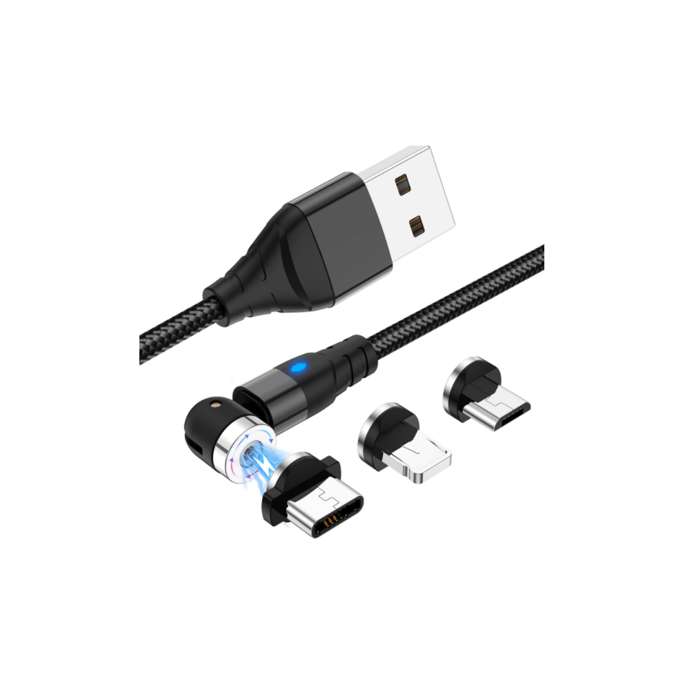 Magnetic Phone Charger With 360 Degree Rotation And Double-Sided Charging, Fast Charge & Data Sync Magnetic Cable For Easy To Use Devices 9004841747200