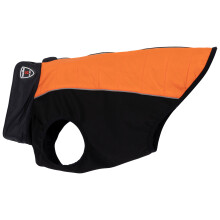 (XXS, Black/ Burnt Orange) Trespass Waterproof Dog Jacket Reflective Beedle