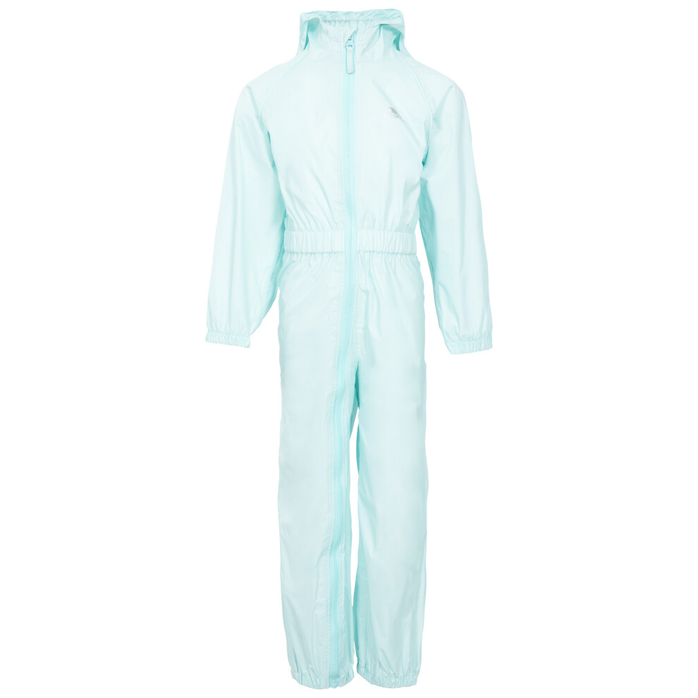 Trespass (3-4 Years, Pale Mint) Kids Rainsuit Waterproof Button - Image 3