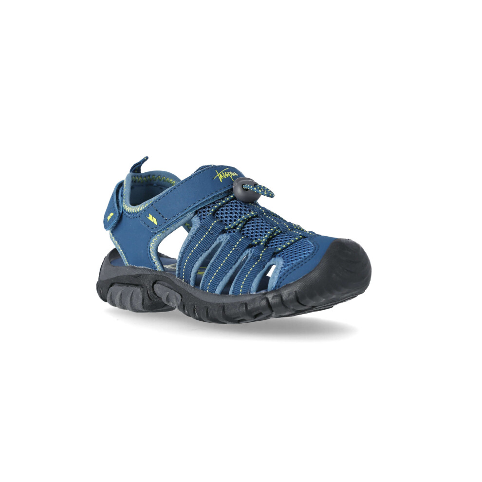 Trespass (3, Navy/Kiwi) Kids Sandals Casual Walking Shoes