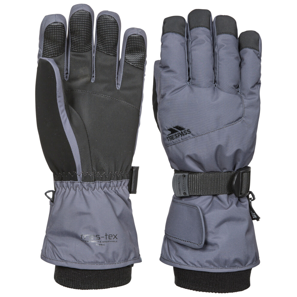 Trespass (Xs, Carbon) Adults Ski Gloves Waterproof Ergon Ii