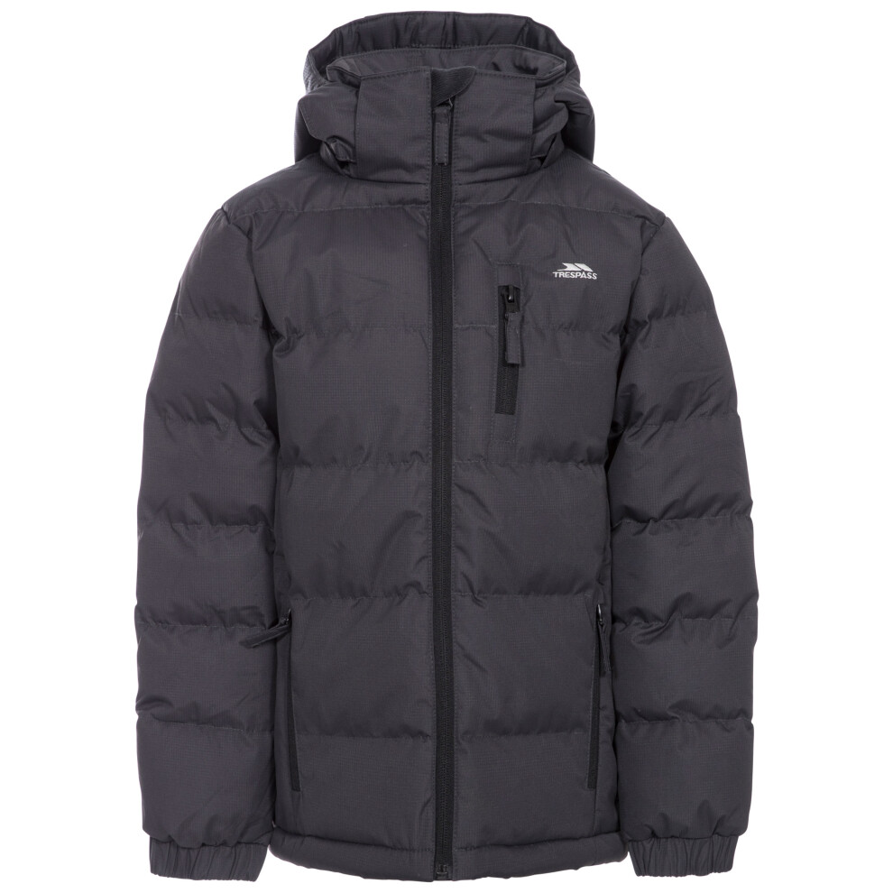 Trespass (9-10 Years, Dark Grey) Boys Padded Jacket Hooded Tuff
