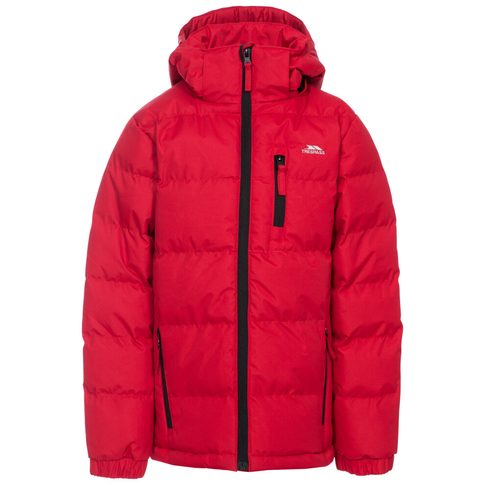Trespass (11-12 Years, Red) Boys Padded Jacket Hooded Tuff