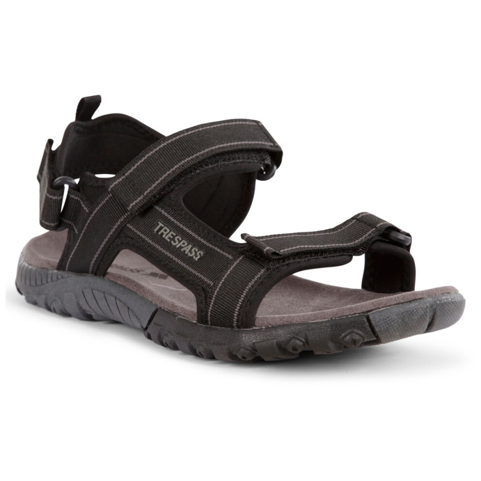 Trespass (10, Black) Mens Walking Lightweight Sandals Alderley