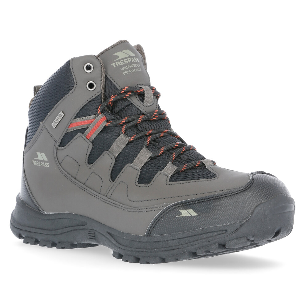Trespass Men's Grey Waterproof Hiking Shoes Finley - Image 4