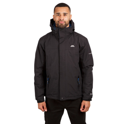 Trespass (S, Black) Trespass Mens Waterproof Jacket With Hood Donelly 2