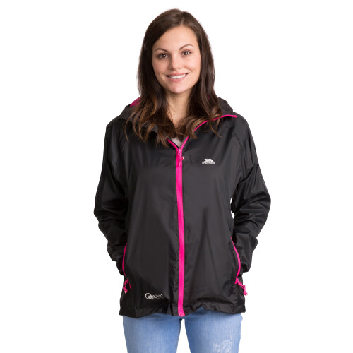 Trespass (10, Black) Trespass Womens Waterproof Jacket Packaway Qikpac 1