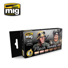 Ammo by Mig Flesh Tones Acrylic Paint Set For Model Kits Mig 7168