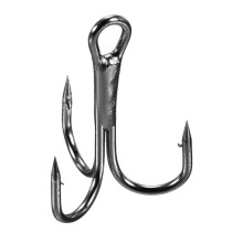 8 10 Pack 3 x Strong Treble Hooks Carbon Steel Round Curved Barb Freshwater Saltwater Black
