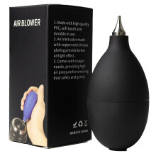 Dust Blower for Camera Lens Cleaning, Rubber Air Pump for Keyboard and Electronics, Black