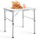 Folding Camping Table with 2 Adjustable Heights, Small Aluminium Folding Table 75cm x 55cm Picnic Table Foldable with Carry Handle 1