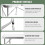 Folding Camping Table with 2 Adjustable Heights, Small Aluminium Folding Table 75cm x 55cm Picnic Table Foldable with Carry Handle 3