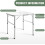 Folding Camping Table with 2 Adjustable Heights, Small Aluminium Folding Table 75cm x 55cm Picnic Table Foldable with Carry Handle 2