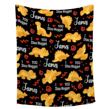 Custom Baby Blanket with Name, Chicken Nugget Design, 30'x40' for Toddlers/Pets