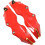 Brake Cover Three Dimensional Wheel Hub Decorative Covers Set Multifunctional Protector For Auto E Red 4