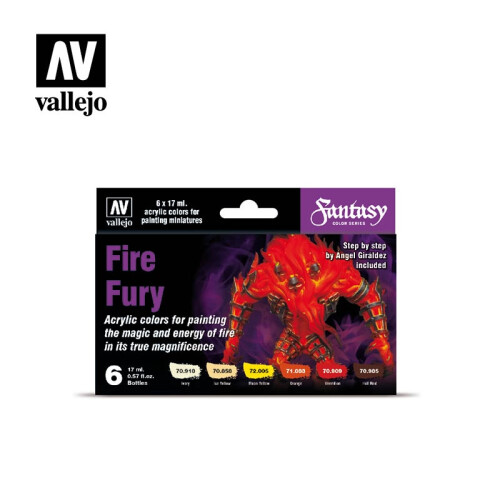 VAL70243 - AV Vallejo Model Color Set - Fire Fury (6)