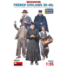 MIN38037 - Miniart 1:35 - French Civilians 30-40s (Resin Head)