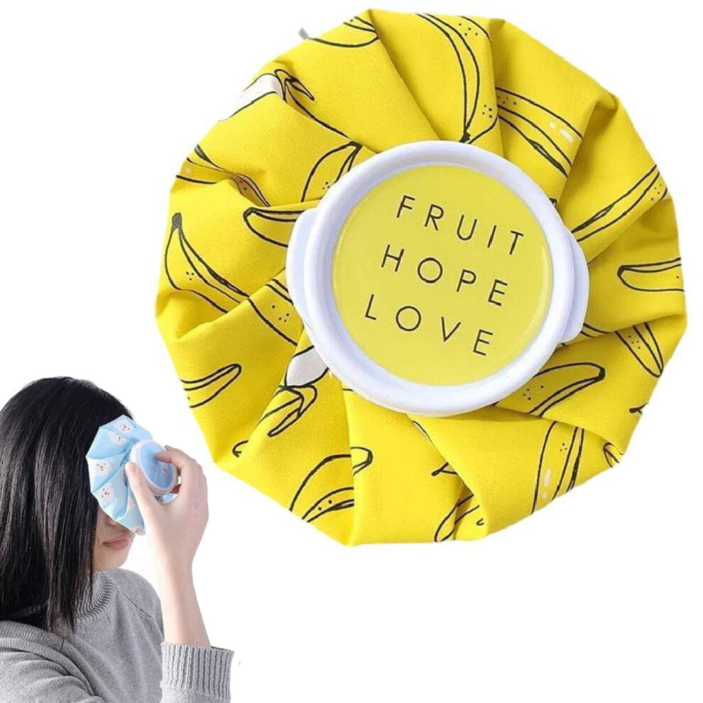 Yellow Ice Bag Reusable Ice Pack For Injury, Cold Pack, Hot & Cold Therapy Pack, Refillable Flexible Waterproof Pouch,